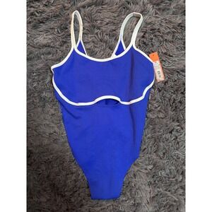 Target nwt Women's Blue Textured One Piece Bodysuit Size XL